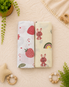 Pack of 2 | Muslin Towel | Strawberry and Rabbit